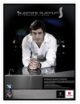 Fernando Alonso ad quartz surfaces